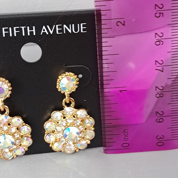 Saks Fifth Avenue AB Crystal Flower Earrings - Picture 6 of 7
